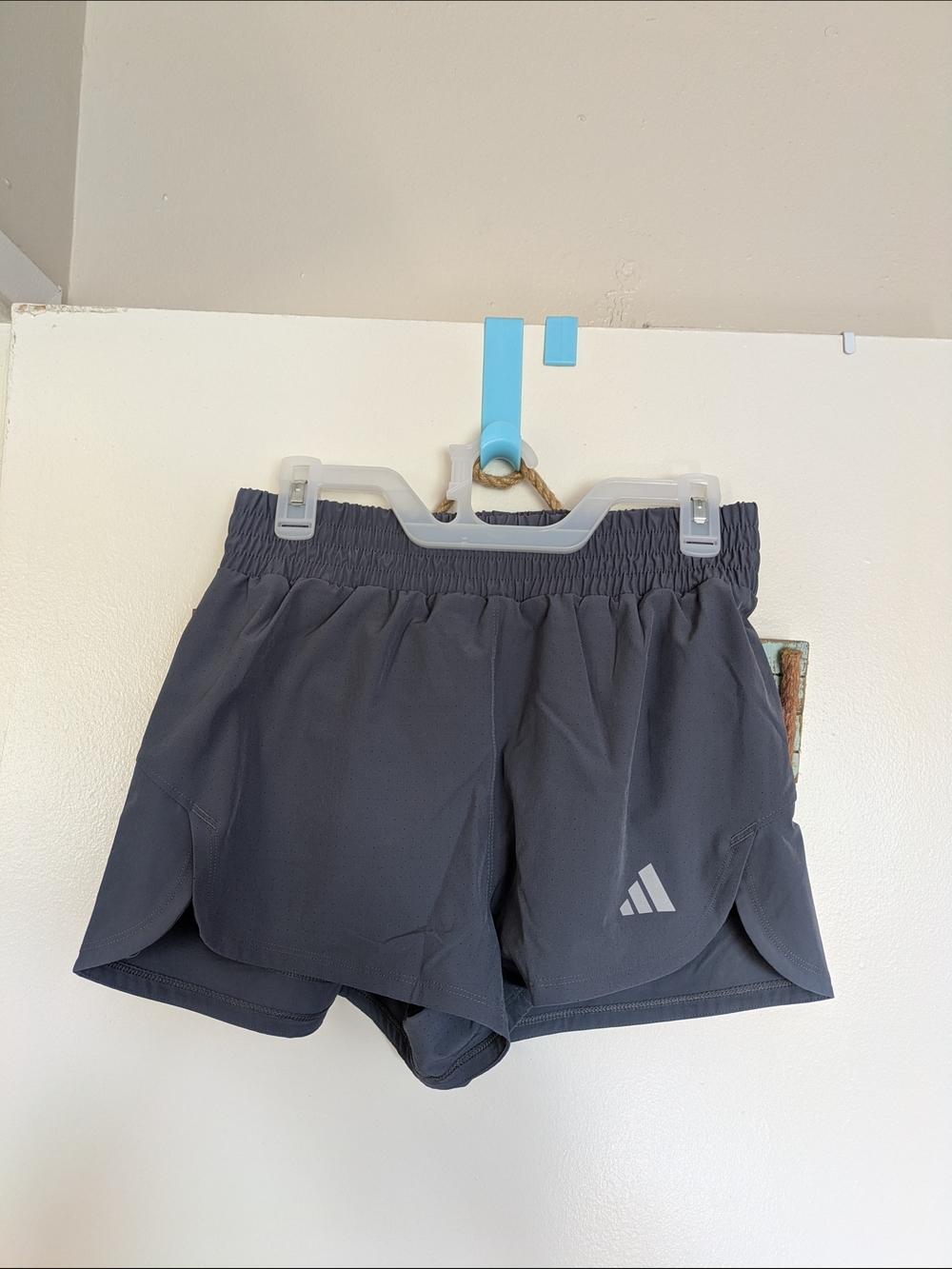 adidas 3" Charcoal Gray Running Shorts